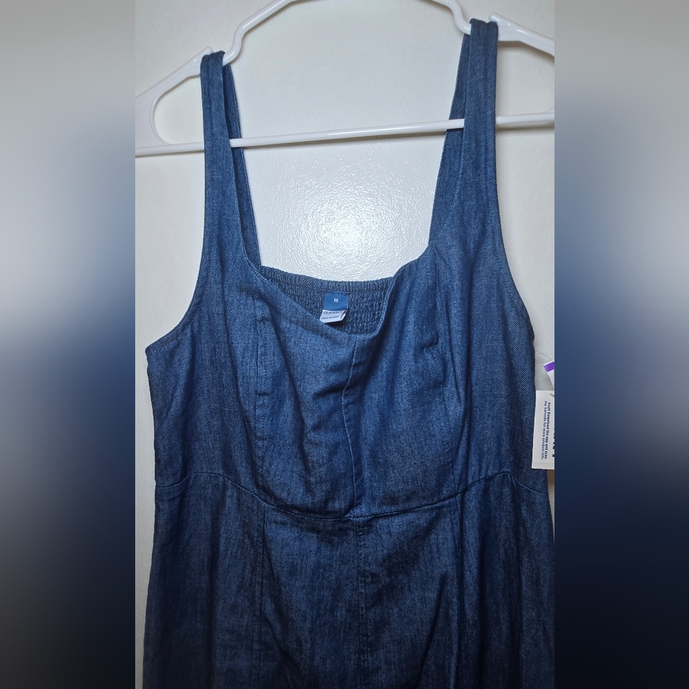 Old Navy Womens Medium Cotton Denim Long Dress - Picture 3 of 7